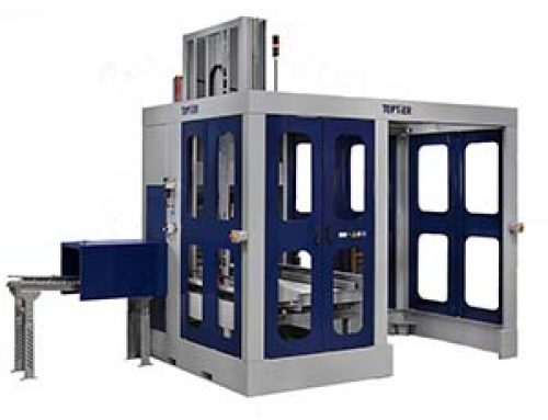 NEW ROBOT PICK N PLACE™ PALLETIZER FEATURES SMALLEST AUTOMATED PALLETIZER FOOTPRINT